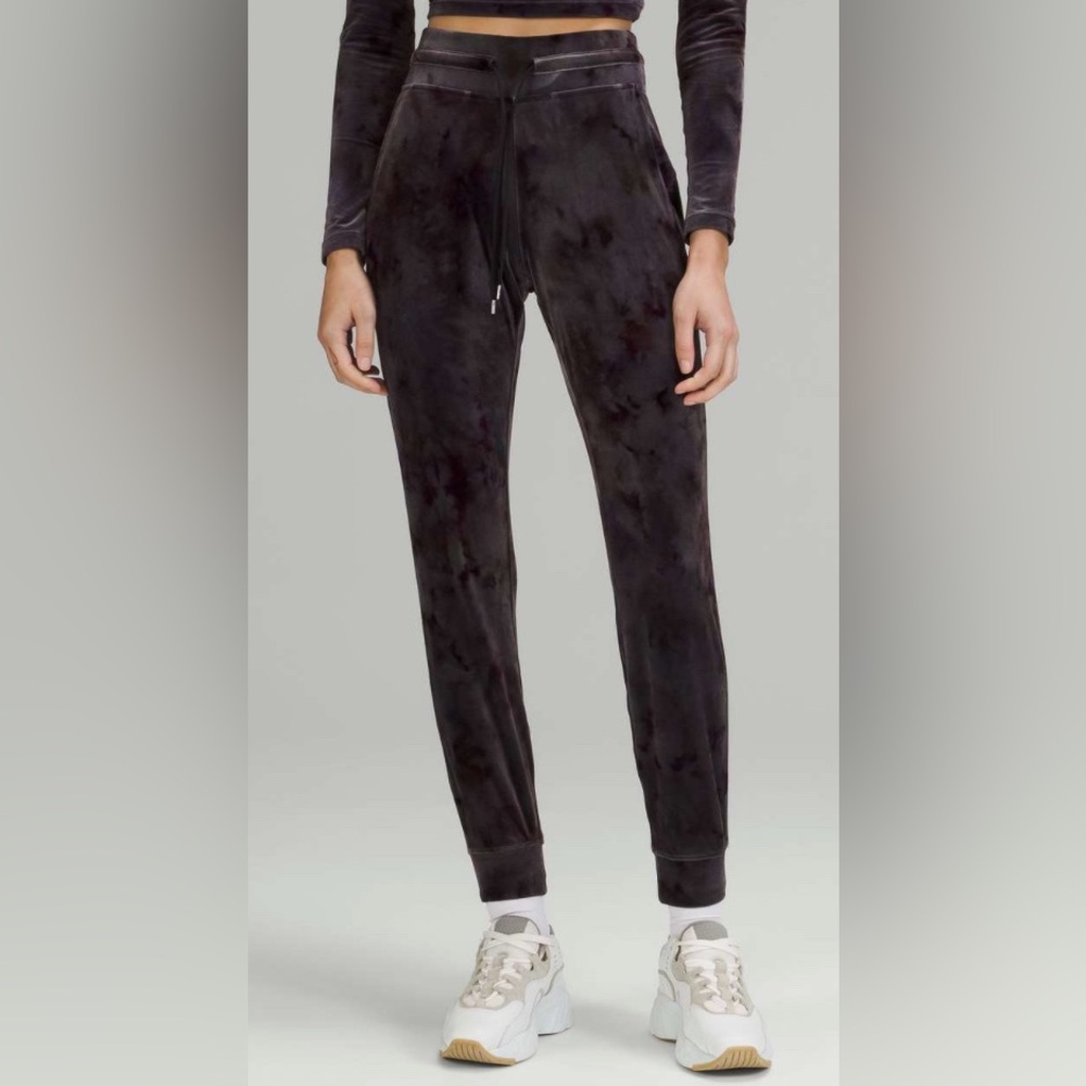 Lululemon Ready to Rulu High Rise‎ Velour Jogger Insterstellar Dark Grey Multi 6